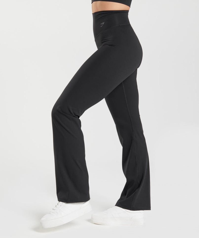 Gymshark Elevate Flared Női Leggings Fekete | HU-G-931
