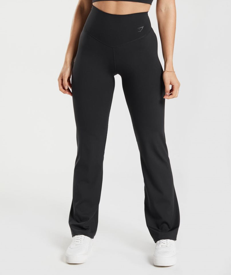 Gymshark Elevate Flared Női Leggings Fekete | HU-G-931
