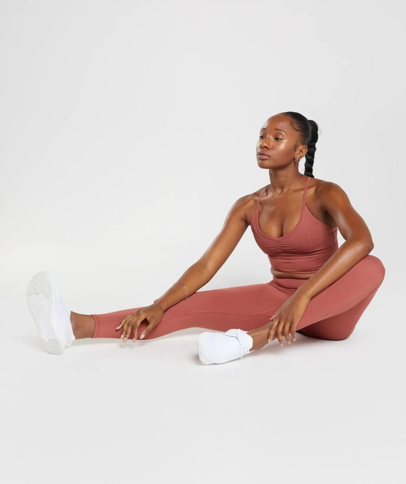 Gymshark Elevate Longline Női Sportmelltartó Rózsaszín | HU-M-032