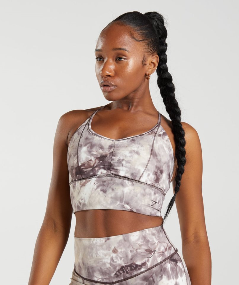 Gymshark Elevate Longline Női Sportmelltartó Barna | HU-O-510