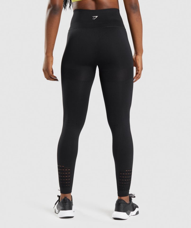 Gymshark Energy Seamless Női Leggings Fekete | HU-S-075