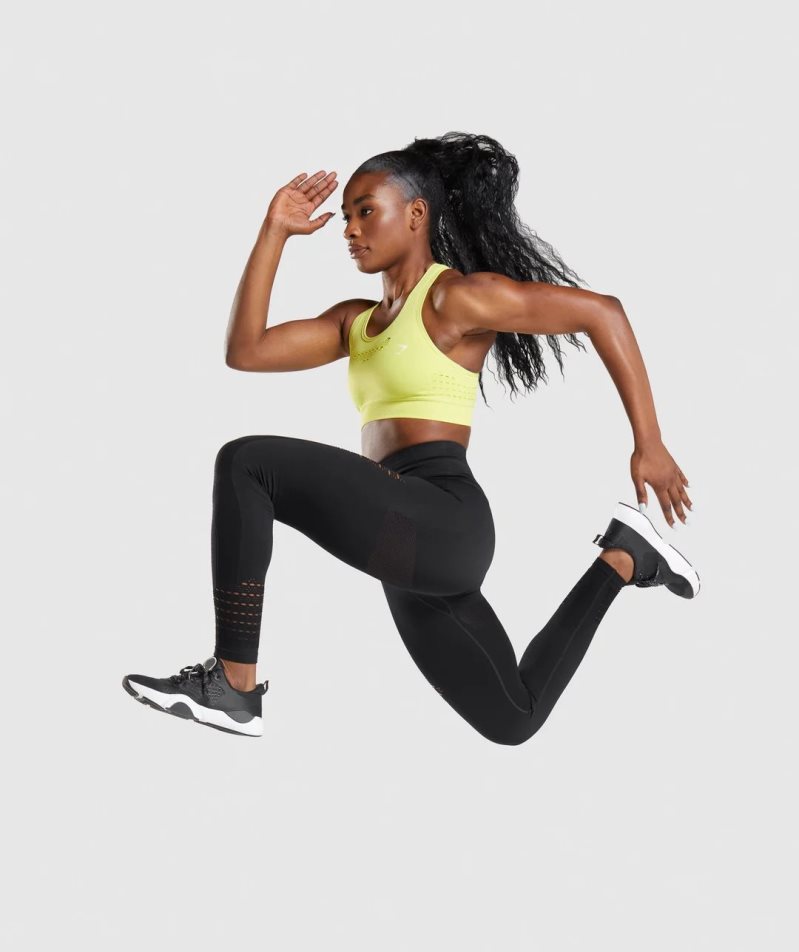 Gymshark Energy Seamless Női Leggings Fekete | HU-S-075