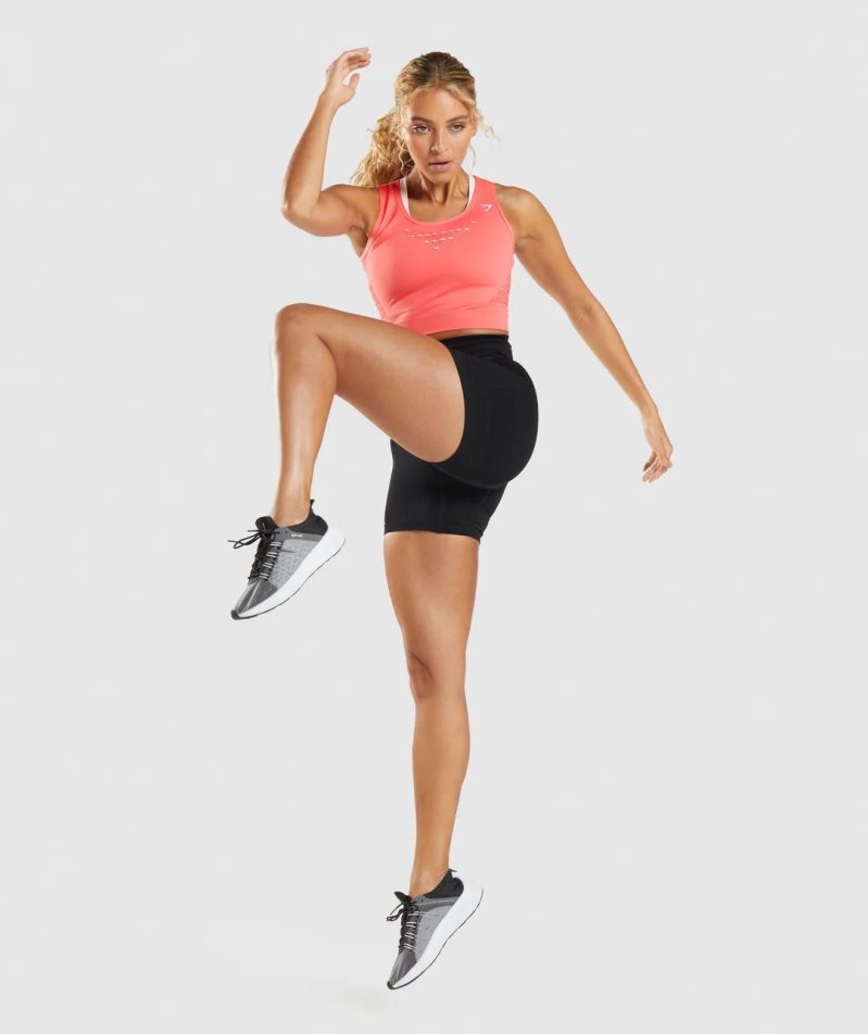 Gymshark Energy Seamless Női Vágott Felsők Rózsaszín | HU-V-348