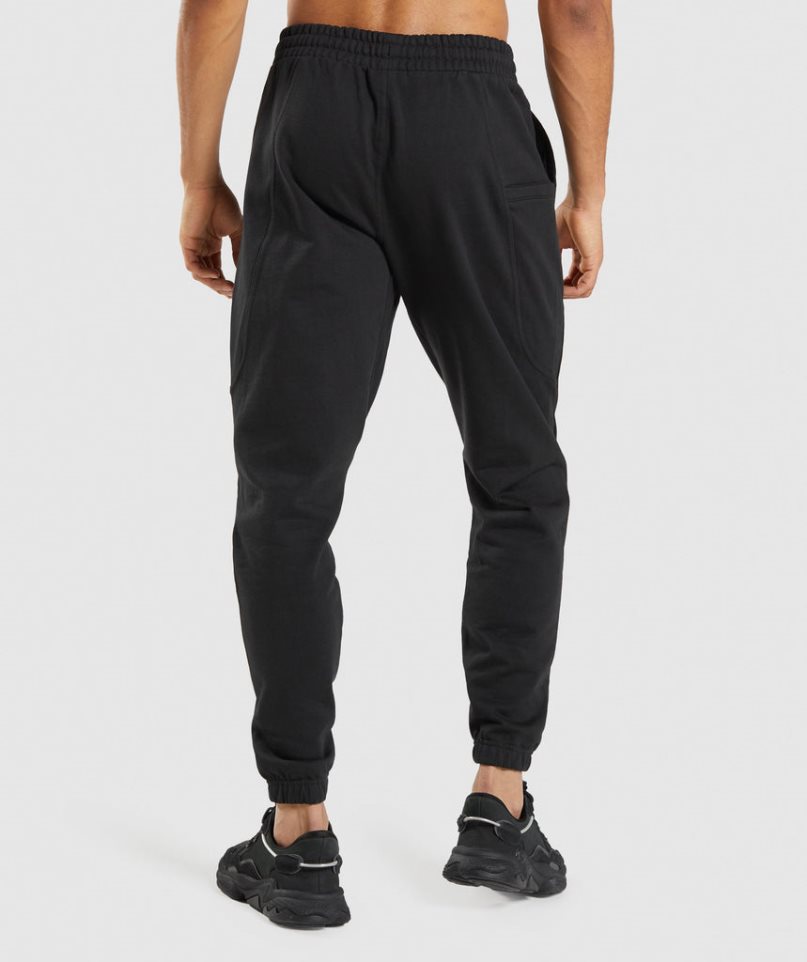 Gymshark Essential Férfi Jogger Nadrág Fekete | HU-O-843