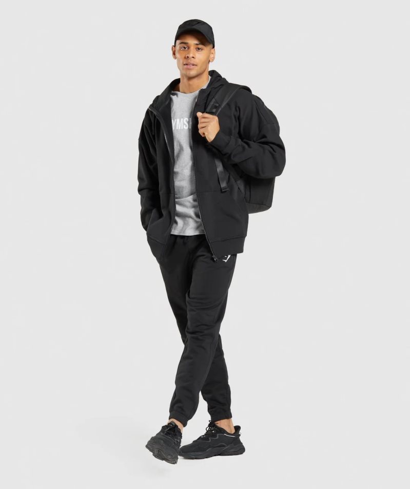 Gymshark Essential Férfi Jogger Nadrág Fekete | HU-O-843