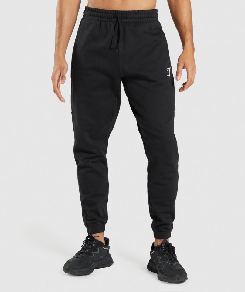 Gymshark Essential Férfi Jogger Nadrág Fekete | HU-O-843