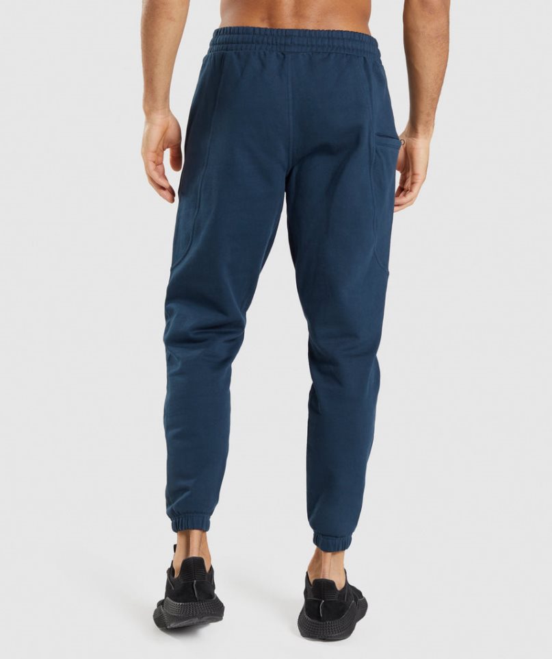 Gymshark Essential Férfi Jogger Nadrág Sötétkék | HU-E-253