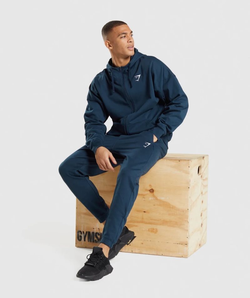 Gymshark Essential Férfi Jogger Nadrág Sötétkék | HU-E-253