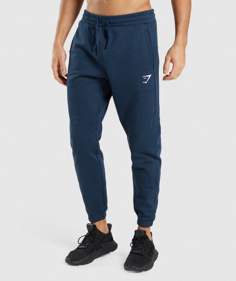 Gymshark Essential Férfi Jogger Nadrág Sötétkék | HU-E-253