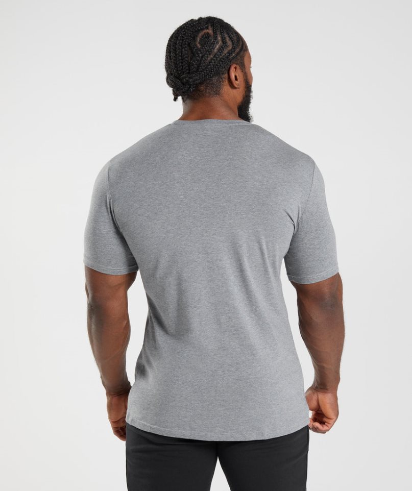 Gymshark Essential Férfi Póló Szürke | HU-H-014