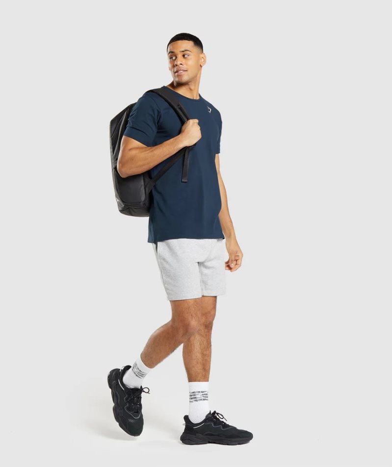 Gymshark Essential Férfi Póló Sötétkék | HU-K-280