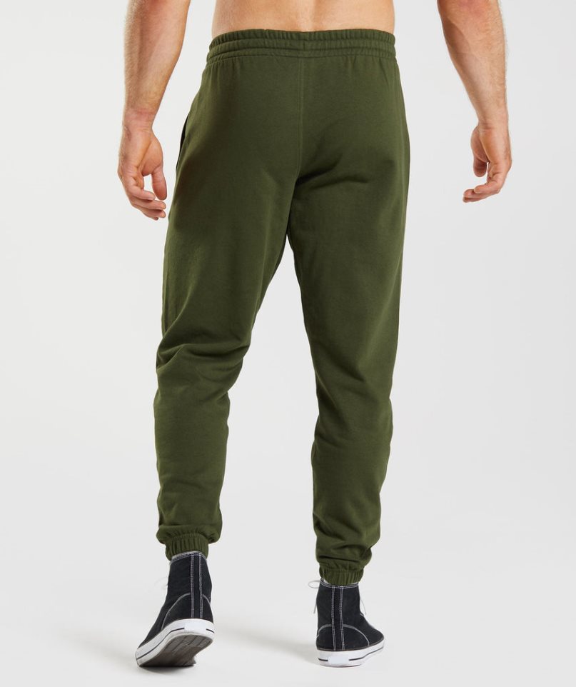Gymshark Essential Oversized Férfi Jogger Nadrág Olivazöld | HU-A-950
