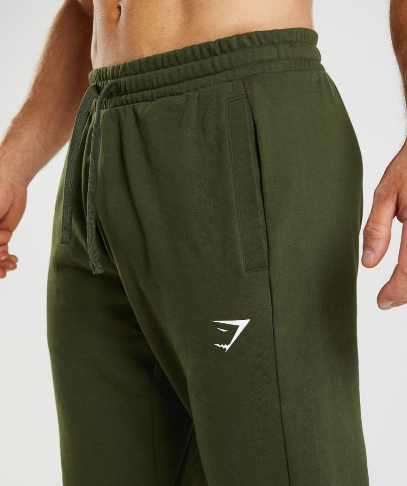 Gymshark Essential Oversized Férfi Jogger Nadrág Olivazöld | HU-A-950