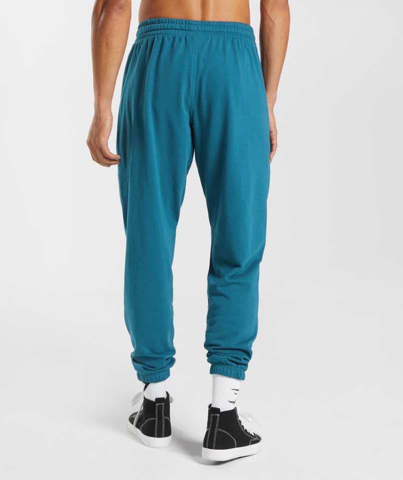 Gymshark Essential Oversized Férfi Jogger Nadrág Kék | HU-J-827
