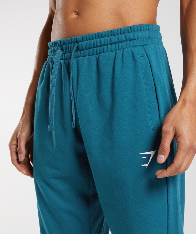 Gymshark Essential Oversized Férfi Jogger Nadrág Kék | HU-J-827