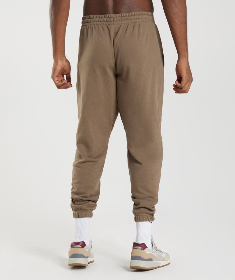 Gymshark Essential Oversized Férfi Jogger Nadrág Barna | HU-P-542