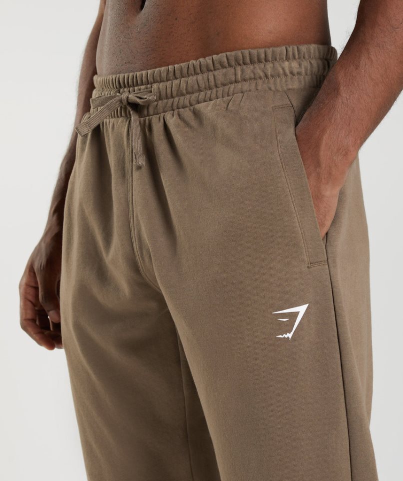 Gymshark Essential Oversized Férfi Jogger Nadrág Barna | HU-P-542