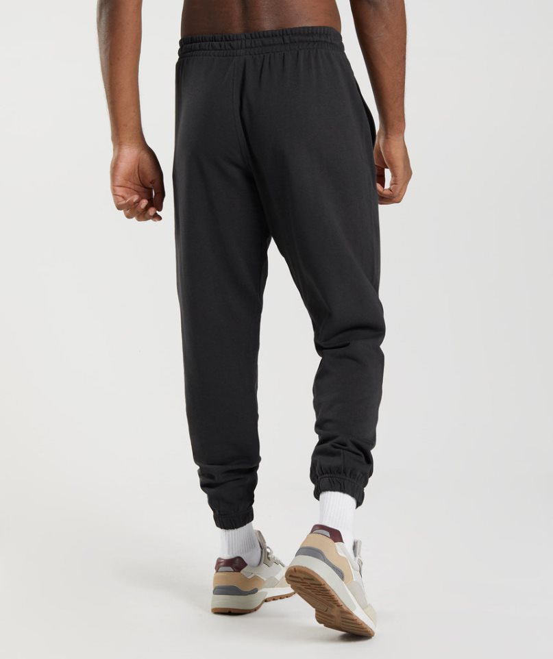 Gymshark Essential Oversized Férfi Jogger Nadrág Fekete | HU-U-493