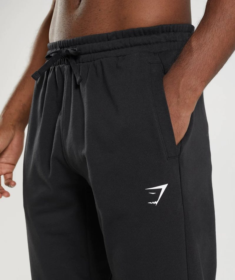 Gymshark Essential Oversized Férfi Jogger Nadrág Fekete | HU-U-493