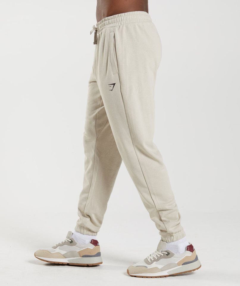 Gymshark Essential Oversized Férfi Jogger Nadrág Krém | HU-W-157