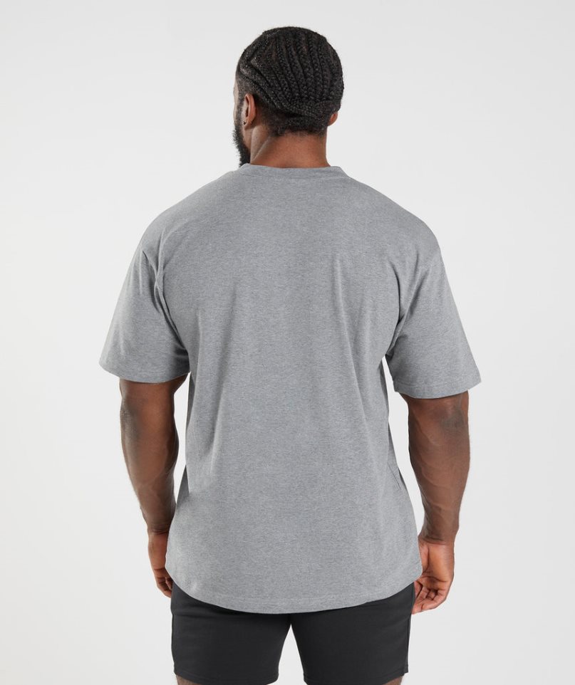 Gymshark Essential Oversized Férfi Póló Szürke | HU-D-458