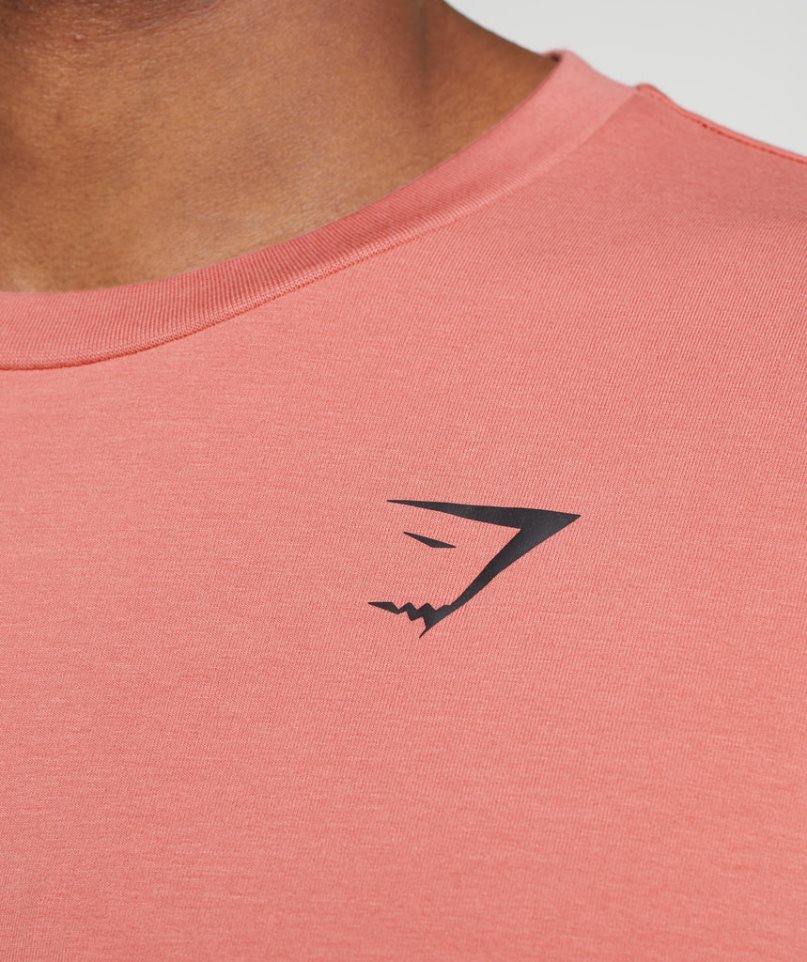 Gymshark Essential Oversized Férfi Póló Rózsaszín | HU-O-913