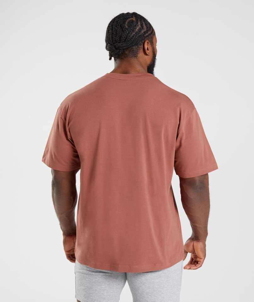 Gymshark Essential Oversized Férfi Póló Rózsaszín | HU-T-274