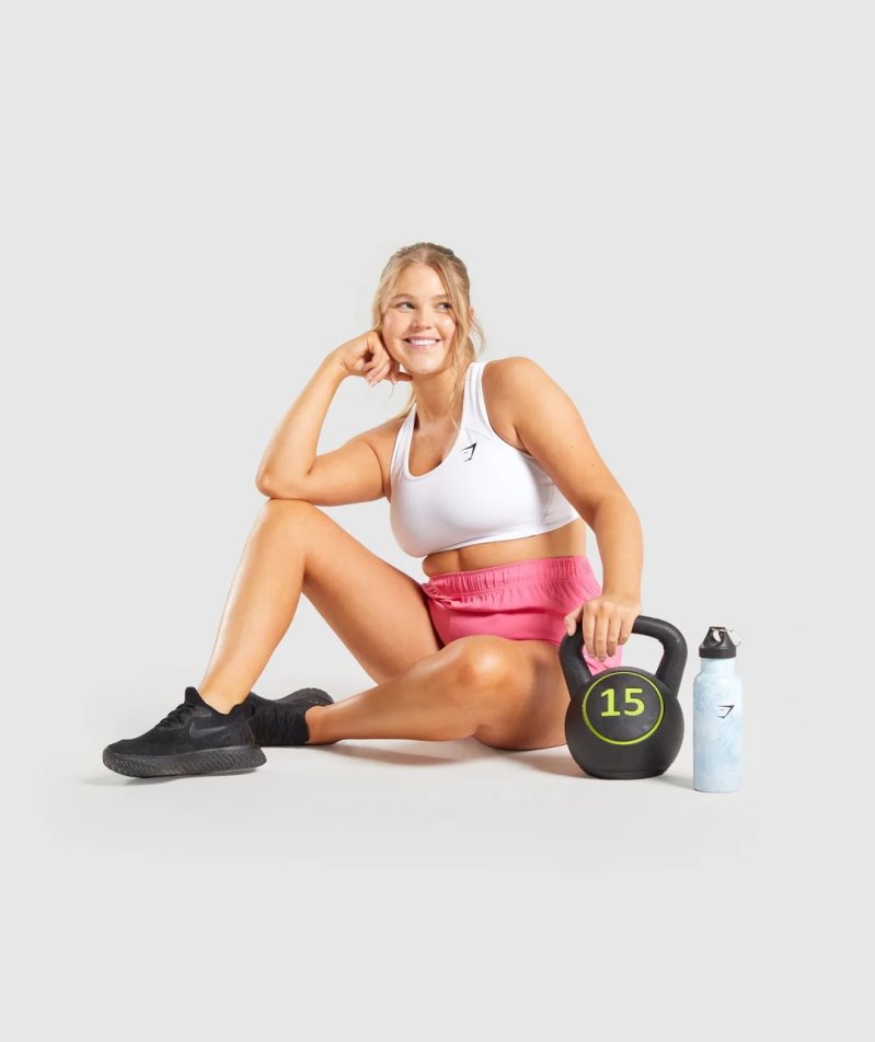 Gymshark Essential Racer Back Női Sportmelltartó Fehér | HU-F-189