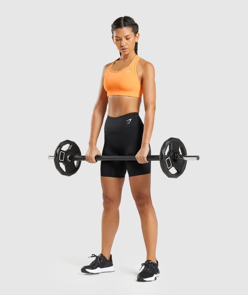 Gymshark Essential Racer Back Női Sportmelltartó Narancssárga | HU-J-485
