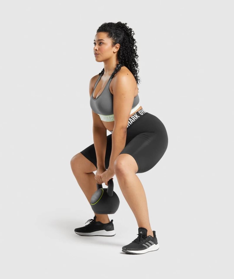 Gymshark Fit Seamless Cycling Női Rövidnadrág Fekete | HU-F-602