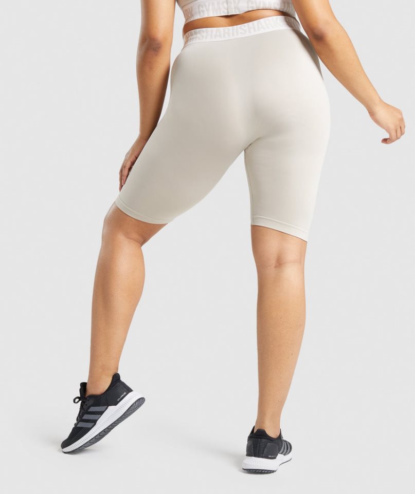 Gymshark Fit Seamless Cycling Női Rövidnadrág Világos Szürke | HU-S-238