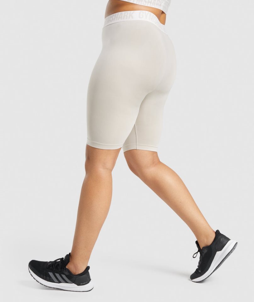 Gymshark Fit Seamless Cycling Női Rövidnadrág Világos Szürke | HU-S-238