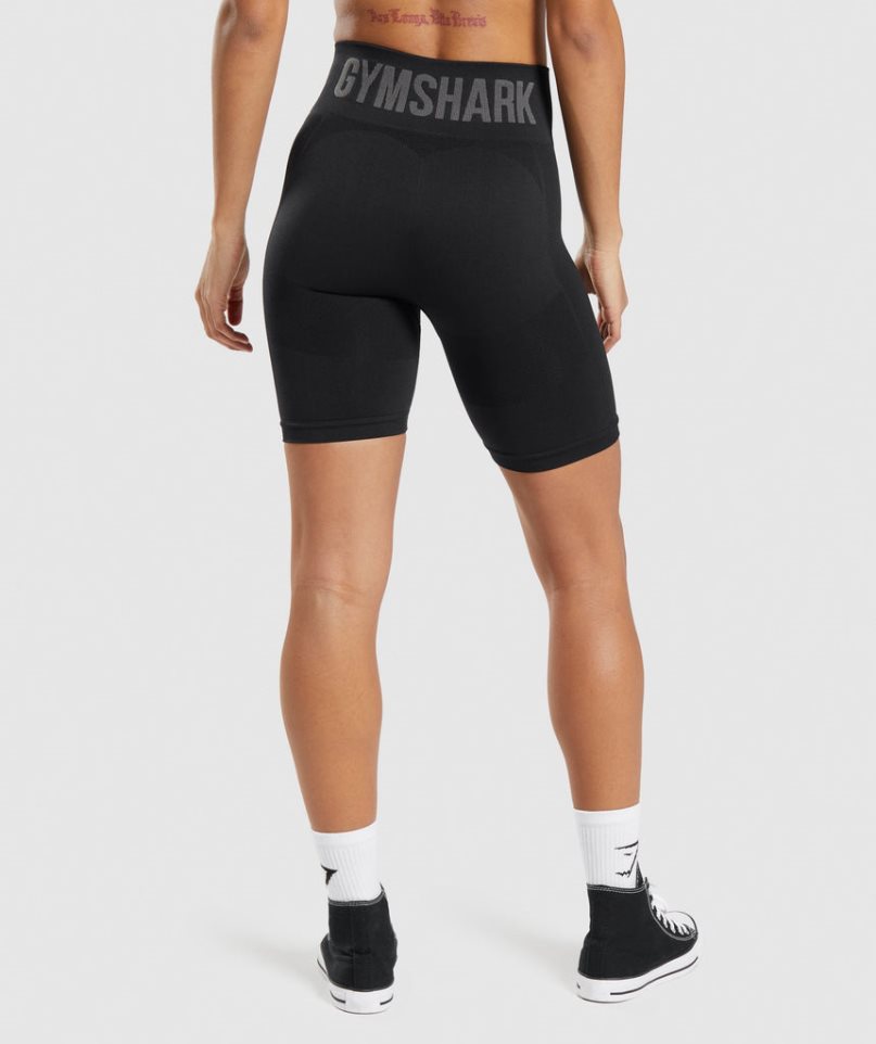 Gymshark Flex Cycling Női Rövidnadrág Fekete | HU-H-953