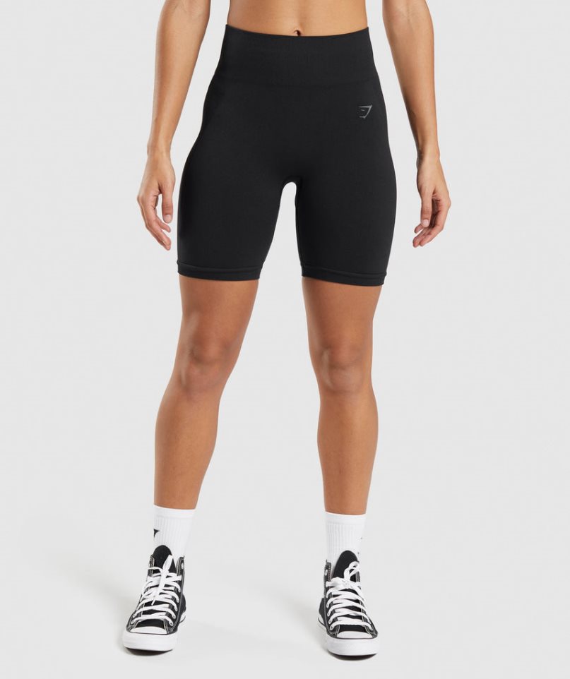 Gymshark Flex Cycling Női Rövidnadrág Fekete | HU-H-953