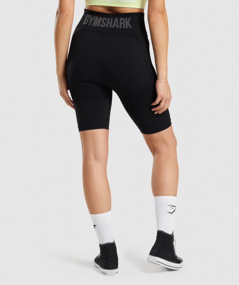 Gymshark Flex Cycling Női Rövidnadrág Fekete | HU-P-174