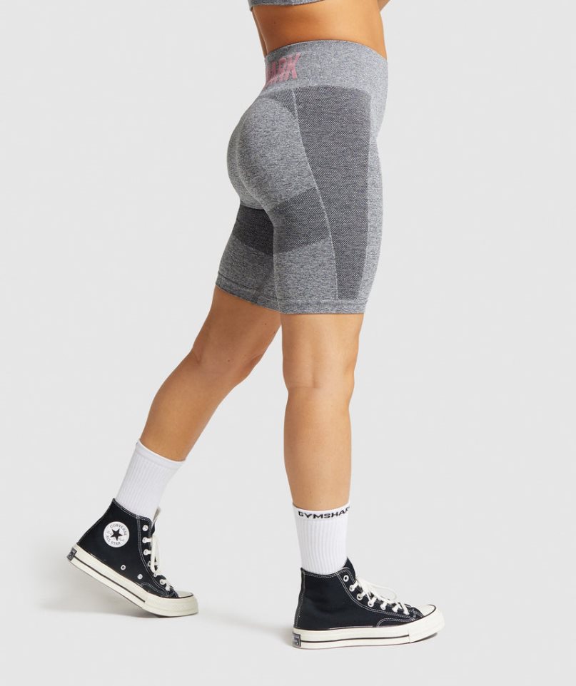 Gymshark Flex Cycling Női Rövidnadrág Szürke | HU-O-810