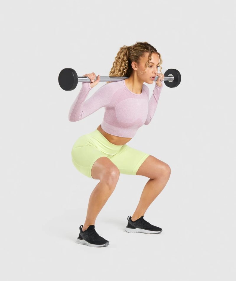 Gymshark Flex Cycling Női Rövidnadrág Sárga | HU-S-475