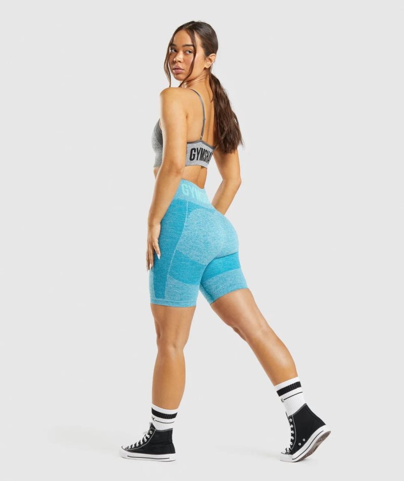 Gymshark Flex Cycling Női Rövidnadrág Türkiz | HU-N-704