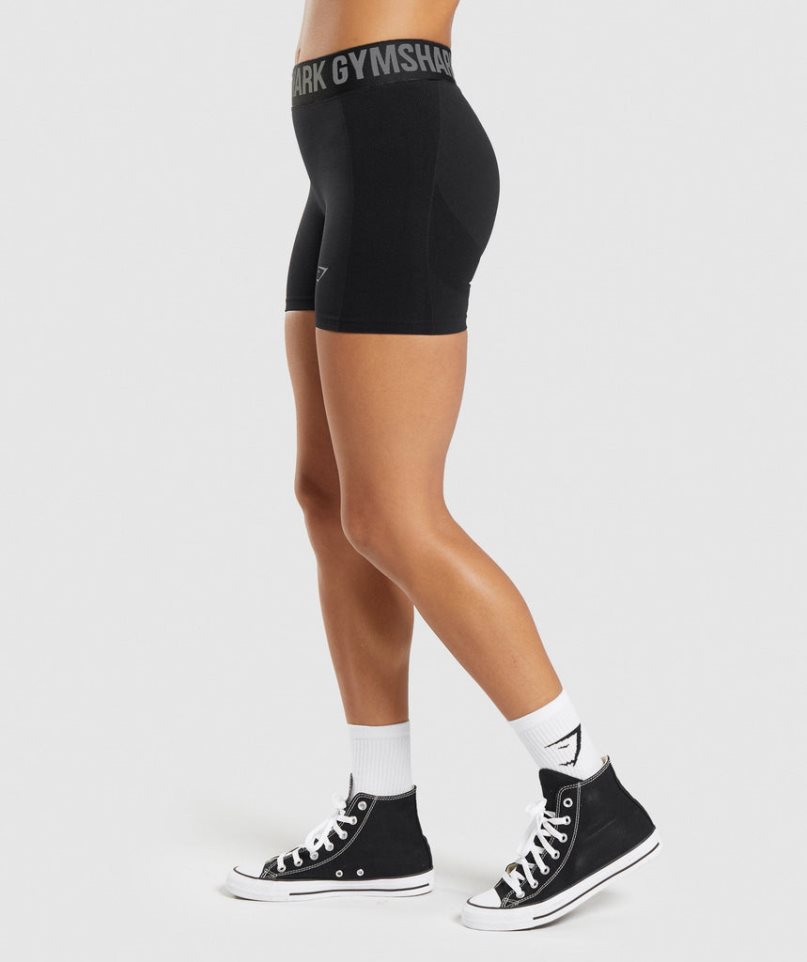 Gymshark Flex Női Rövidnadrág Fekete | HU-I-618