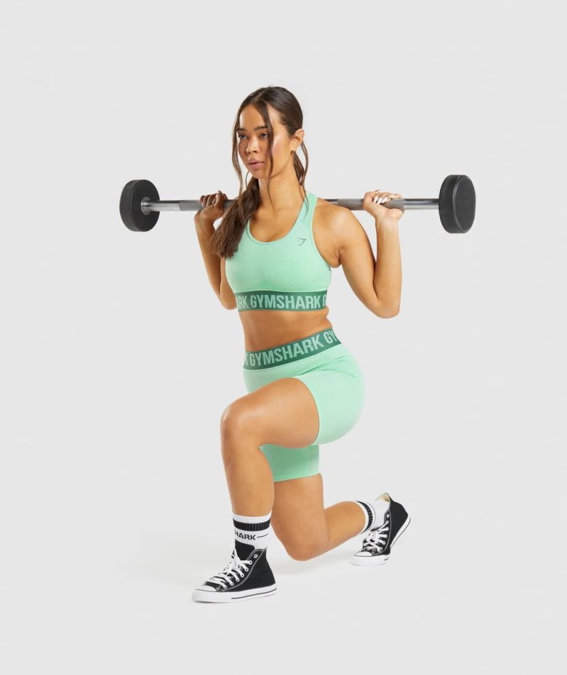 Gymshark Flex Női Rövidnadrág Zöld | HU-E-530