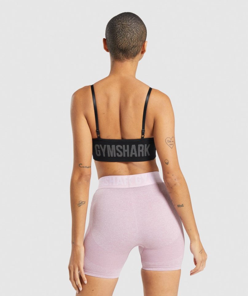 Gymshark Flex Pántos Női Sportmelltartó Fekete | HU-D-482
