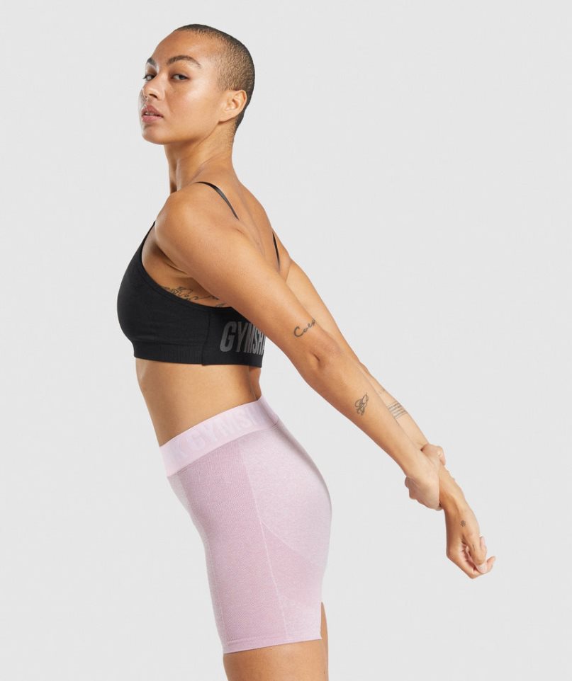 Gymshark Flex Pántos Női Sportmelltartó Fekete | HU-D-482