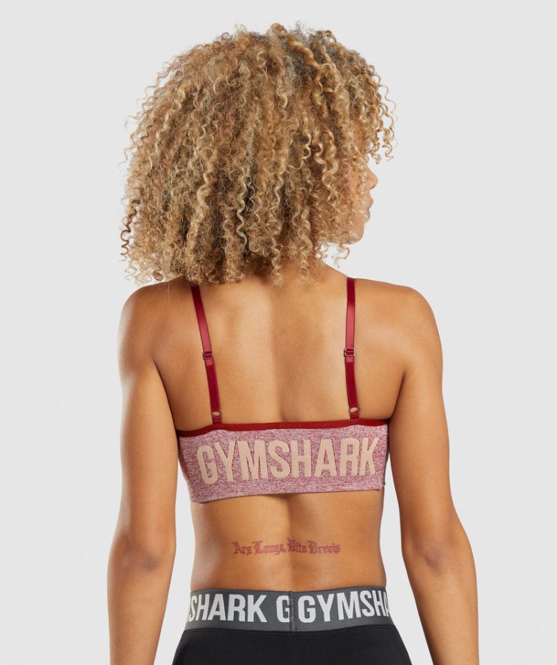 Gymshark Flex Pántos Női Sportmelltartó Bordó | HU-K-036