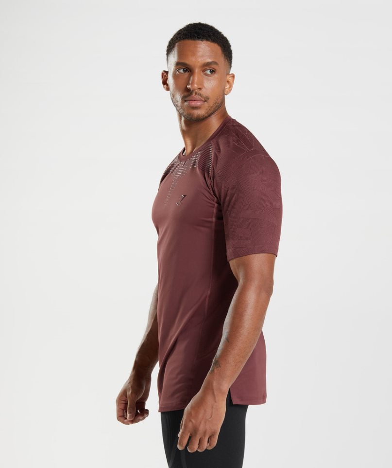 Gymshark Form Férfi Póló Barna | HU-L-573