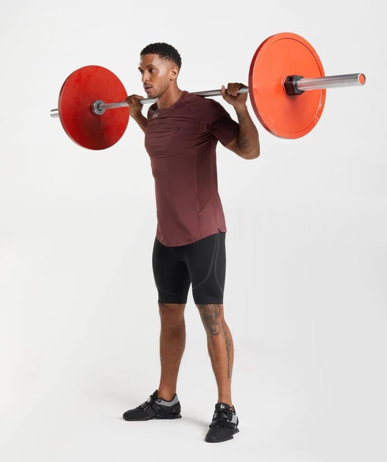 Gymshark Form Férfi Póló Barna | HU-L-573