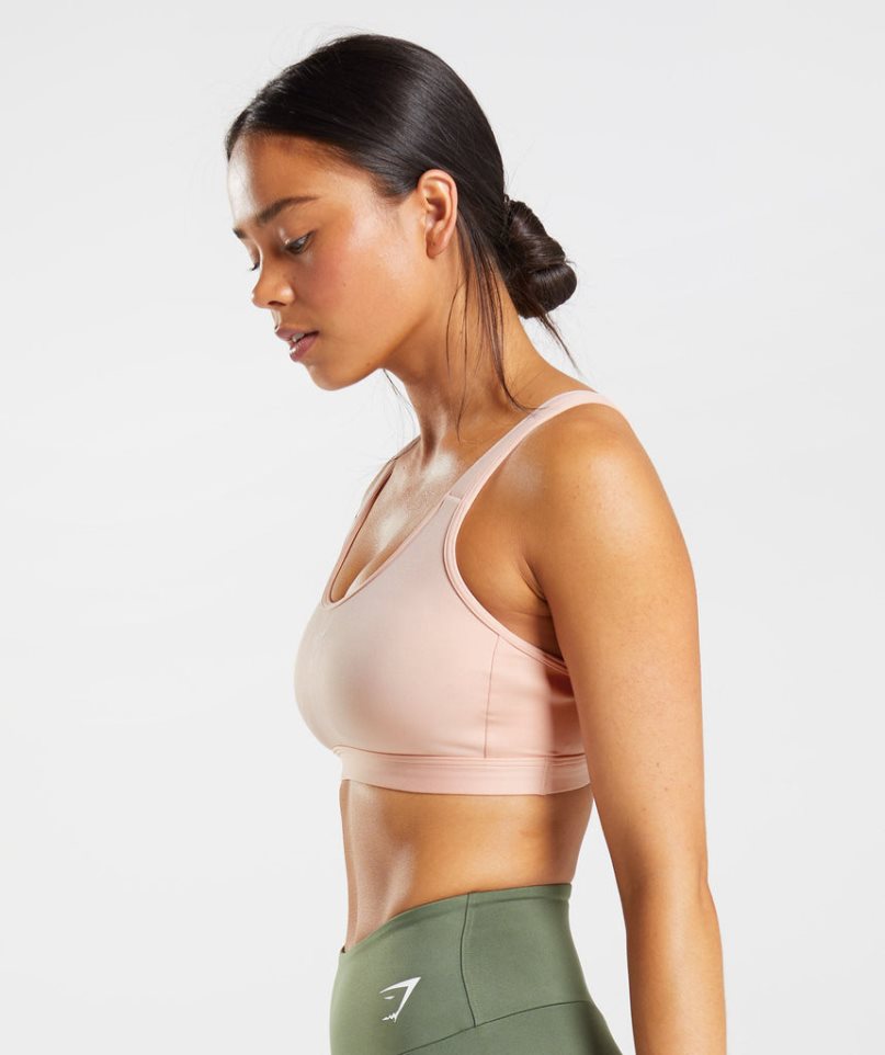 Gymshark Fraction Női Sportmelltartó Rózsaszín | HU-K-894