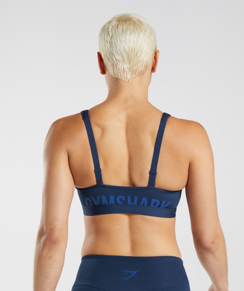 Gymshark Fraction Női Sportmelltartó Sötétkék | HU-H-352
