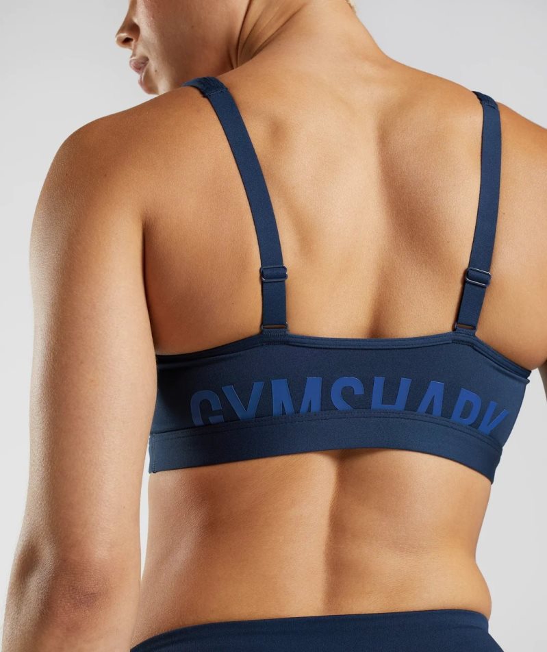 Gymshark Fraction Női Sportmelltartó Sötétkék | HU-H-352