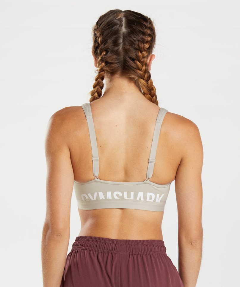 Gymshark Fraction Női Sportmelltartó Világos Szürke | HU-Z-307
