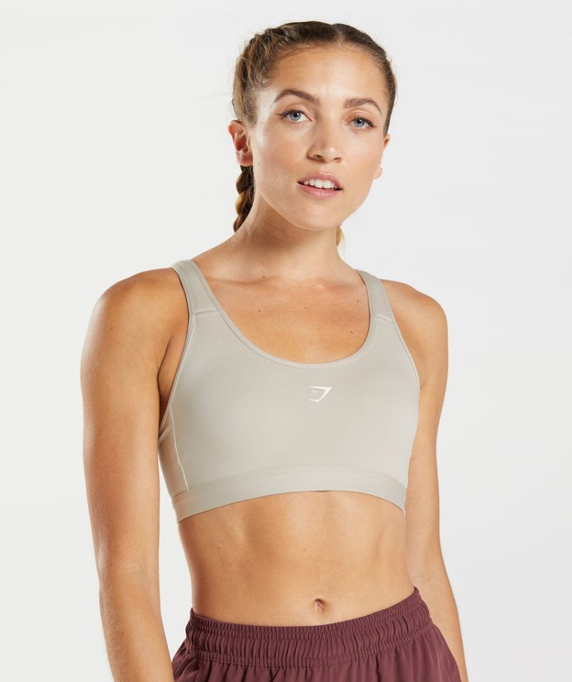 Gymshark Fraction Női Sportmelltartó Világos Szürke | HU-Z-307